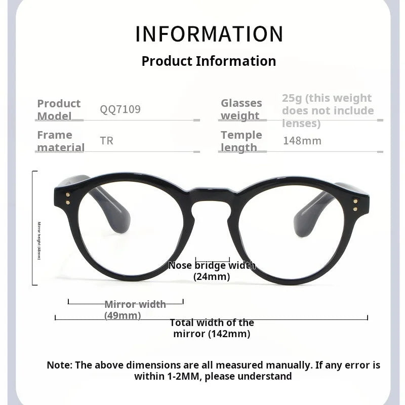 Xbora QQ7109 Ya Ni Unisex's Round Full Rim Eyeglasses — view 2