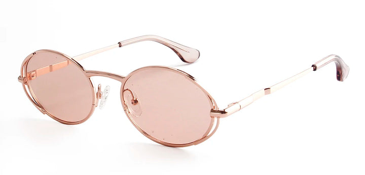 Esnbie Women's Full Rim Round Oval Alloy Sunglasses 24022