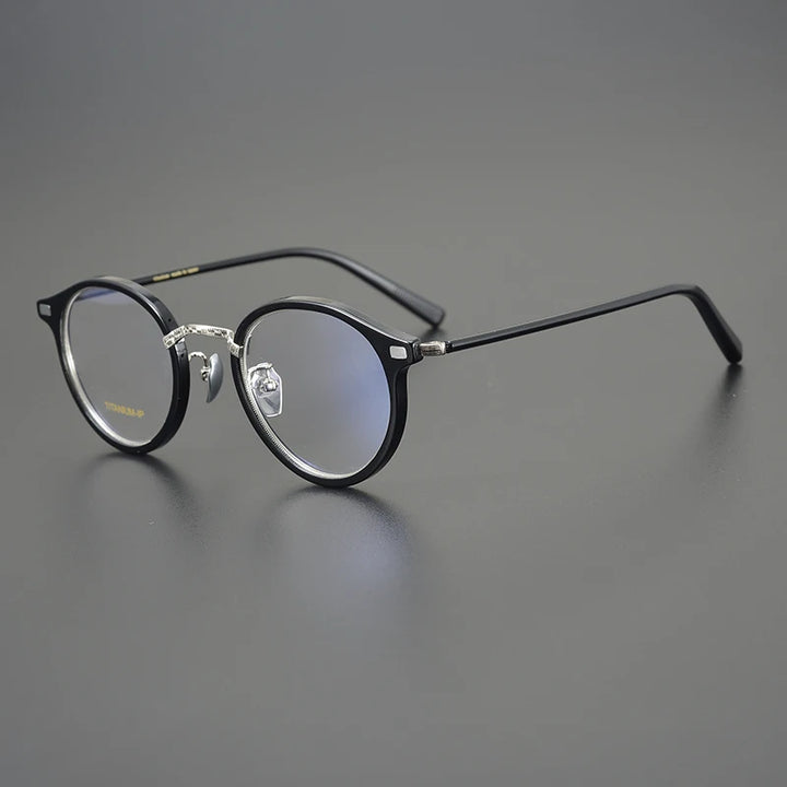 Aimee Unisex Full Rim Round Titanium Acetate Eyeglasses 777040