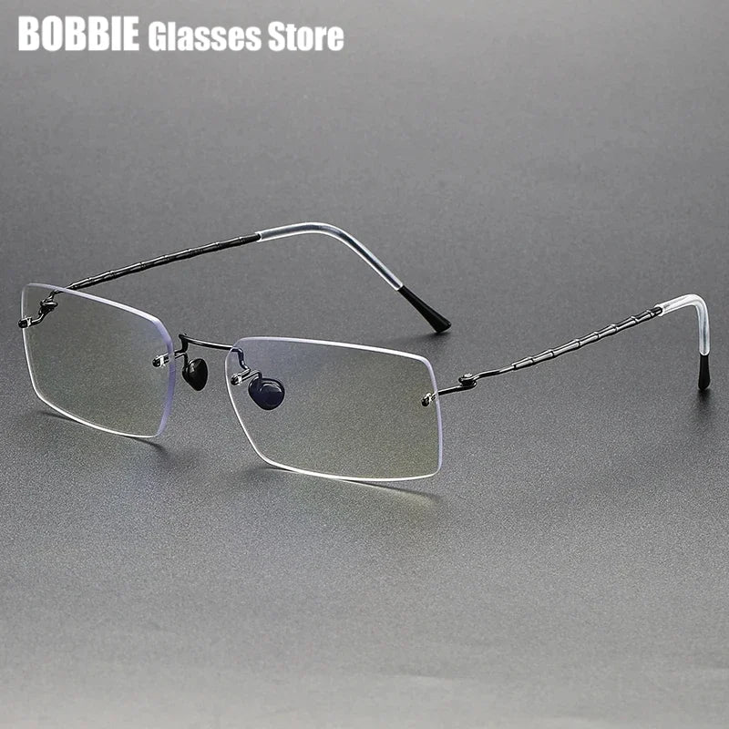 Bobbie Women's Rimless Square Titanium Eyeglasses 692312