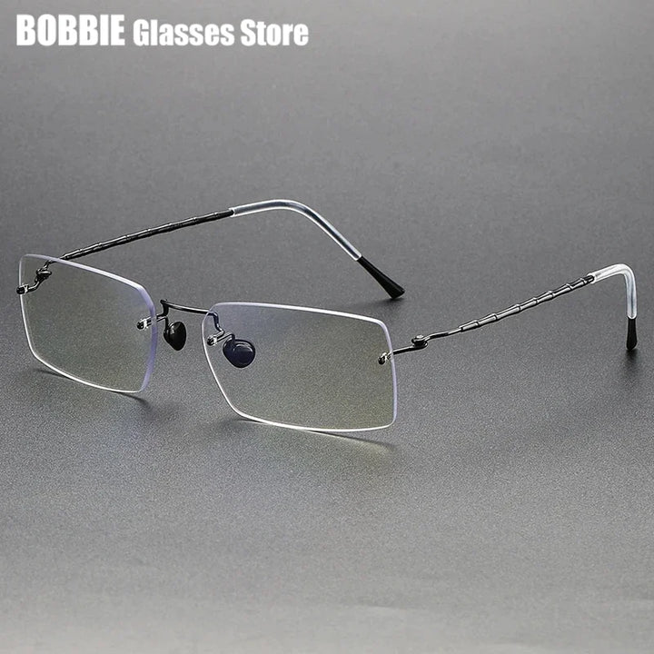 Bobbie Women's Rimless Square Titanium Eyeglasses 692312