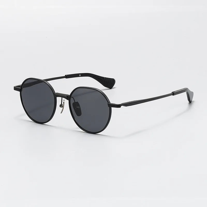 Black Mask Men's Full Rim Oval Titanium Eyeglasses 579150
