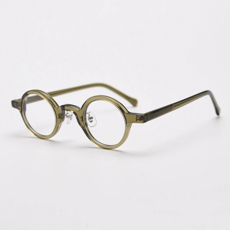 Black Mask Unisex Full Rim Round Acetate Eyeglasses BM-98650