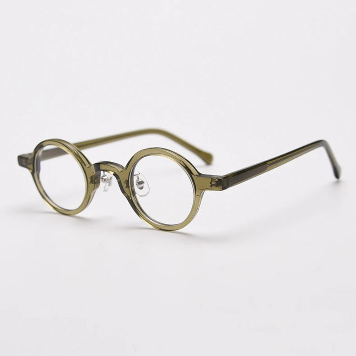 Black Mask Unisex Full Rim Round Acetate Eyeglasses BM-98650