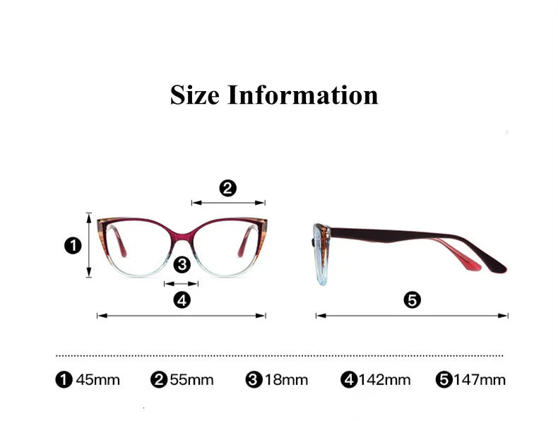 Chashma Ottica Women's Full Rim Cat Eye Tr 90 Titanium Eyeglasses 87224