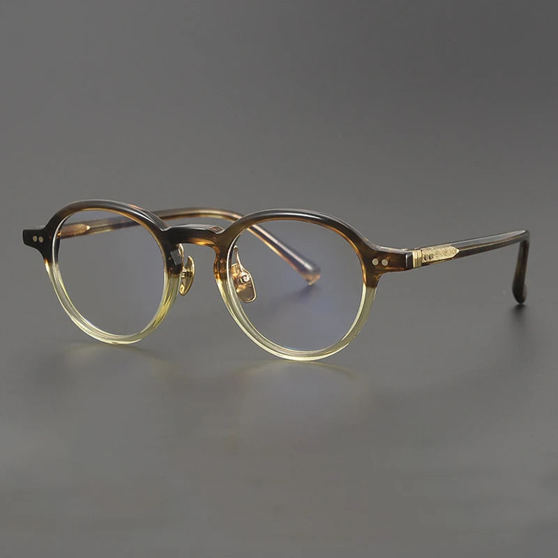 Black Mask Unisex Full Rim Round Acetate Eyeglasses BM-M2509