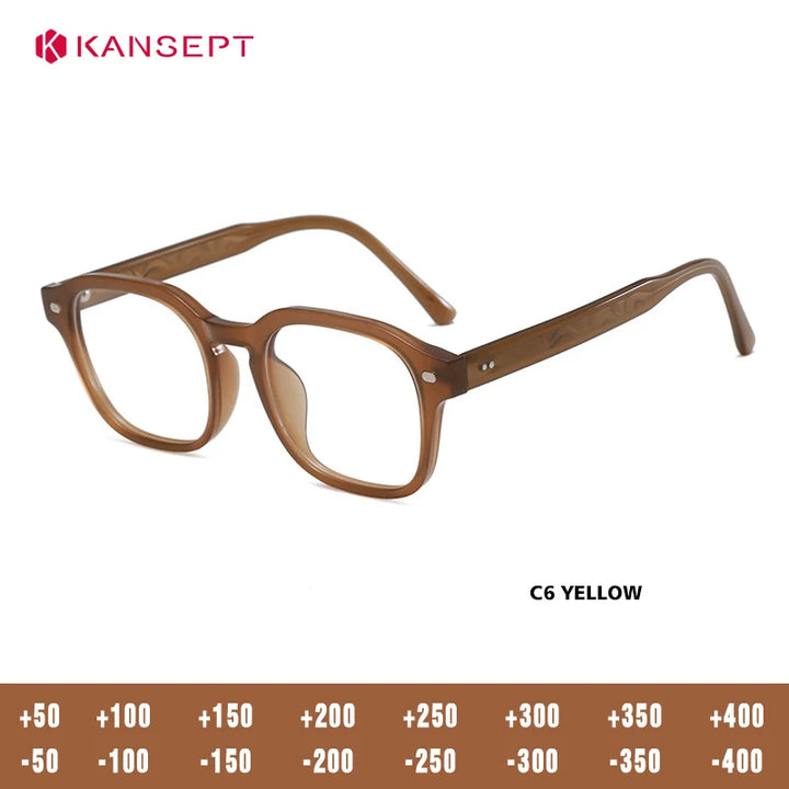 Kansept Unisex Full Rim Square Tr 90 Titanium Reading Glasses 988265