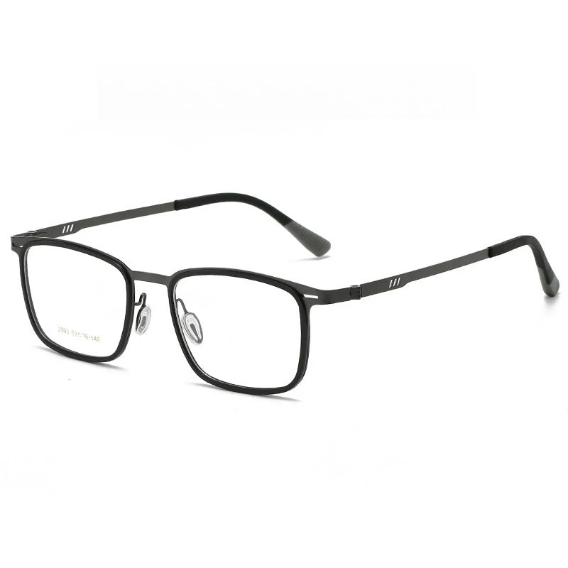 Yimaruili Men's Full Rim Square Alloy Eyeglasses 20034