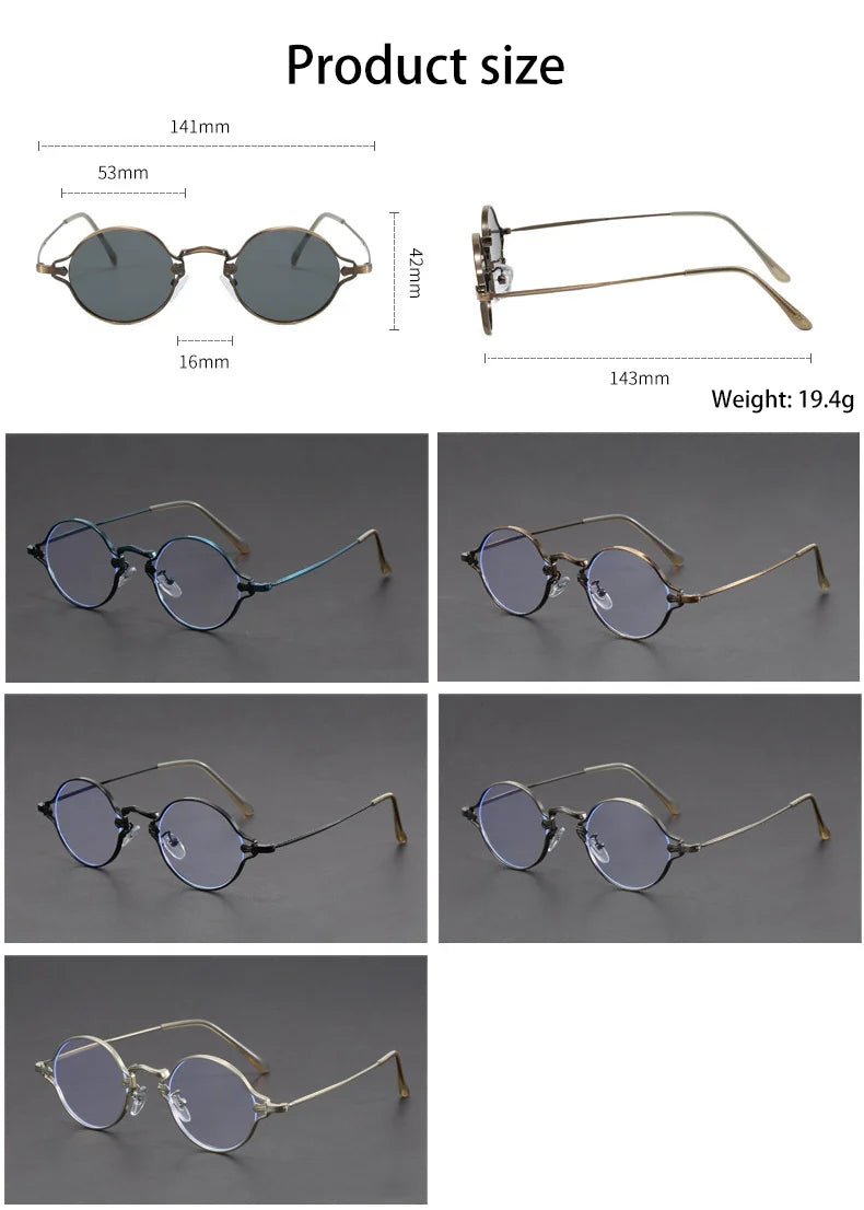 Vicky Unisex Full Rim Round Alloy Reading Glasses 10642