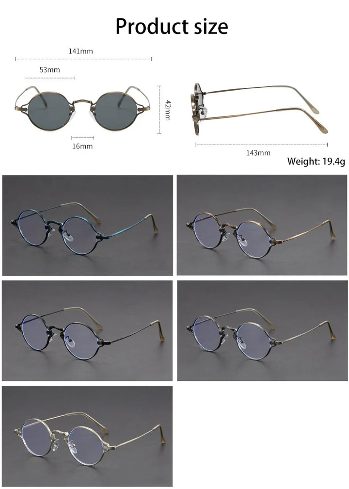 Vicky Unisex Full Rim Round Alloy Reading Glasses 10642