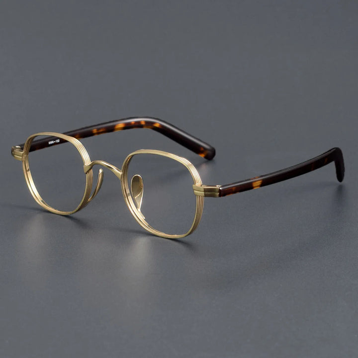 Black Mask Women's Full Rim Square Titanium Acetate Eyeglasses 366132