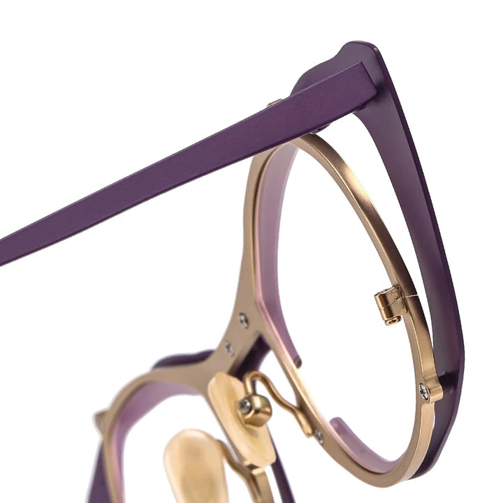 Muzz 0099 women's cat eye pure titanium prescription eyeglasses — view 7