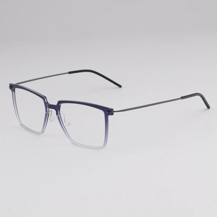 Bobbie Men's Full Rim Square Titanium Acetate Eyeglasses 616577