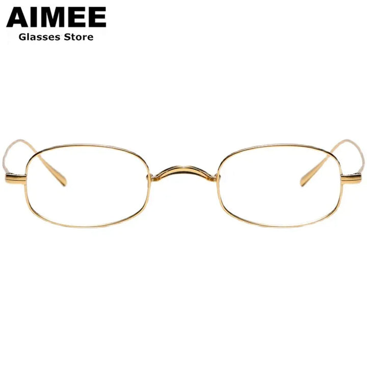 Aimee Unisex Full Rim Small Square Titanium Eyeglasses 1256 Full Rim Aimee   