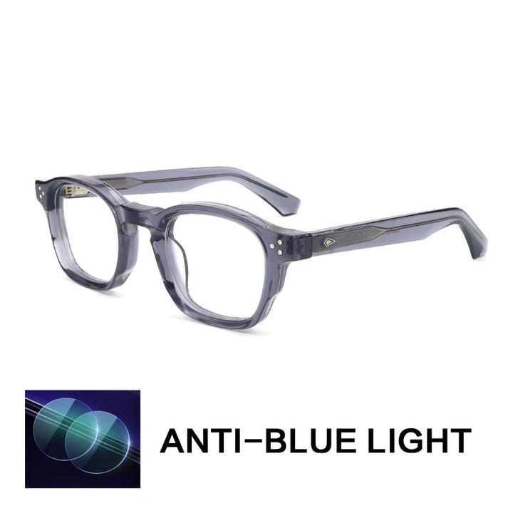 Gatenac Unisex Full Rim Oval Square Acetate Reading Glasses G66302