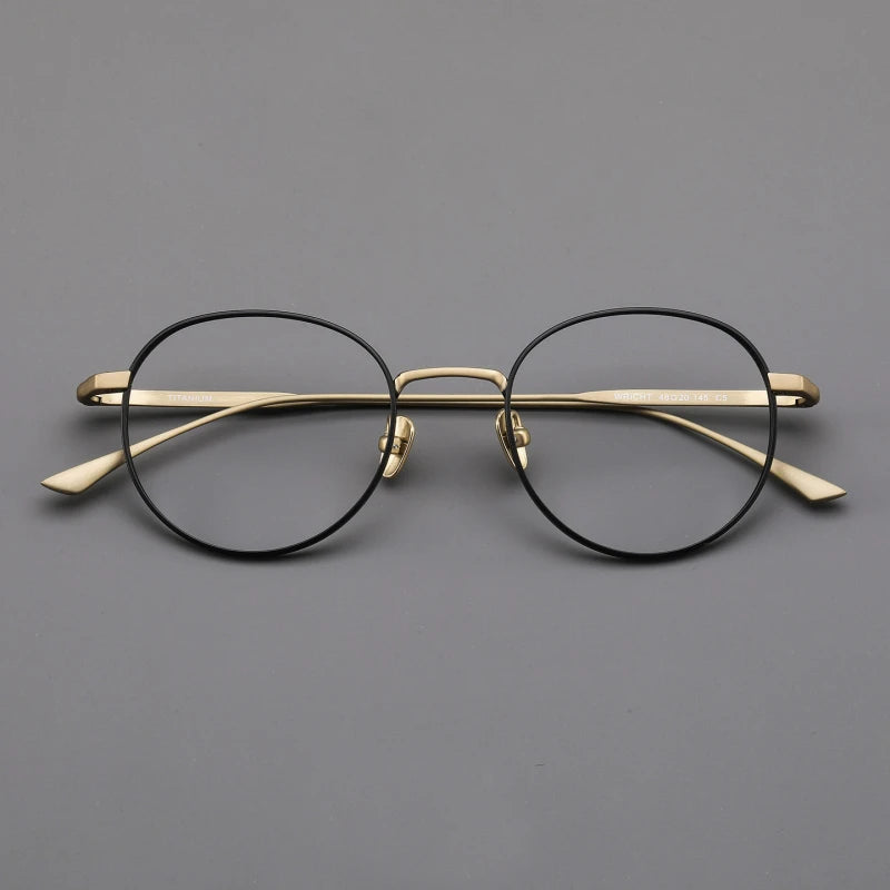 Blackmask Unisex Full Rim Round Titanium Eyeglasses Fuz 11