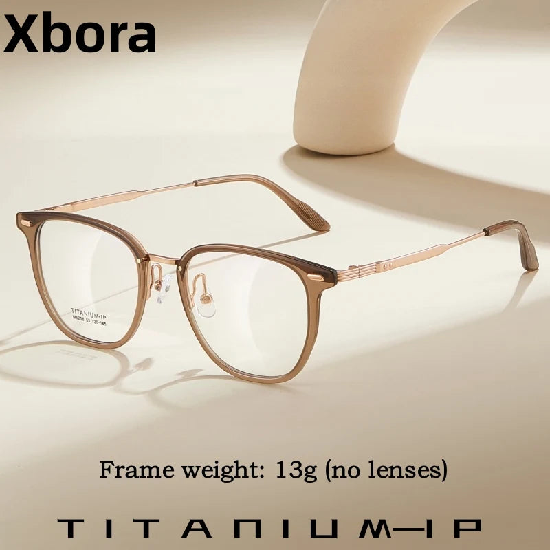 Xbora Unisex Full Rim Classic TR-90 Titanium Eyeglasses M6256 — view 1 | Xbora at FuzWeb