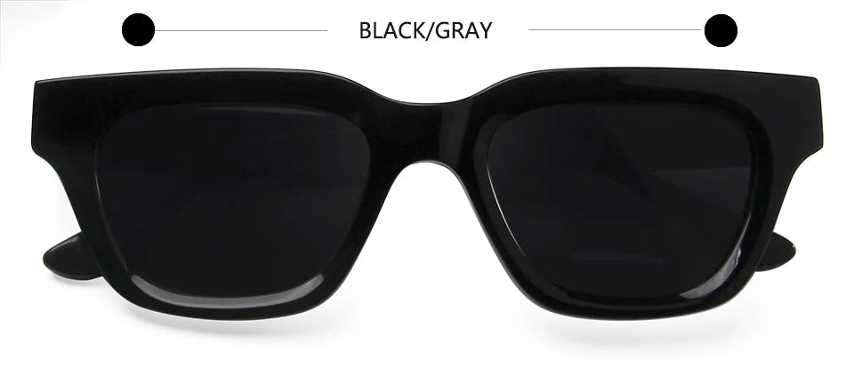 Esnbie Unisex Full Rim Square Brow Line Thick Acetate Sunglasses 23029