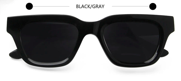 Esnbie Unisex Full Rim Square Brow Line Thick Acetate Sunglasses 23029