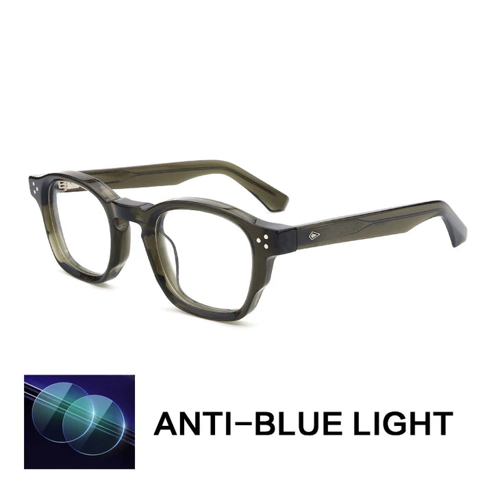 Gatenac Unisex Full Rim Oval Square Acetate Reading Glasses G66302