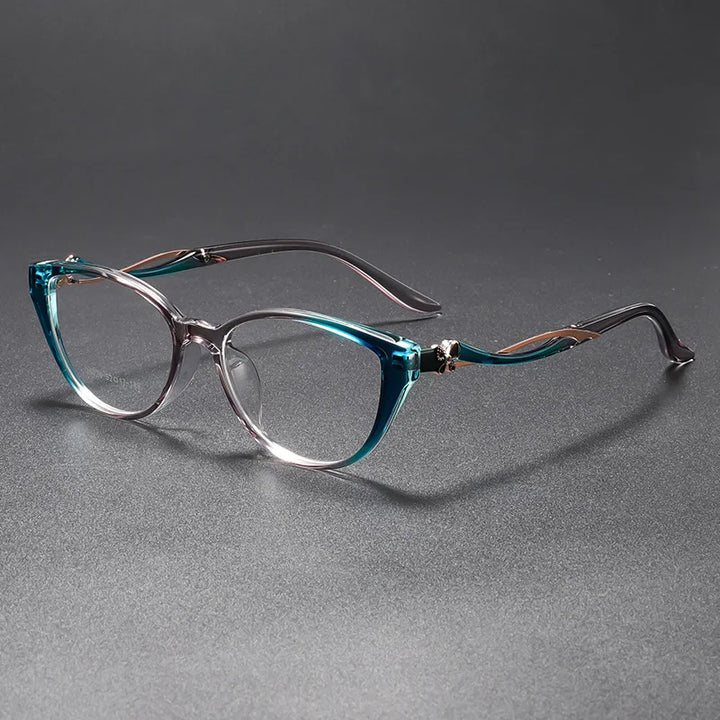Momoja Women's Full Rim Oval Cat Eye Tr 90 Alloy Eyeglasses 726026