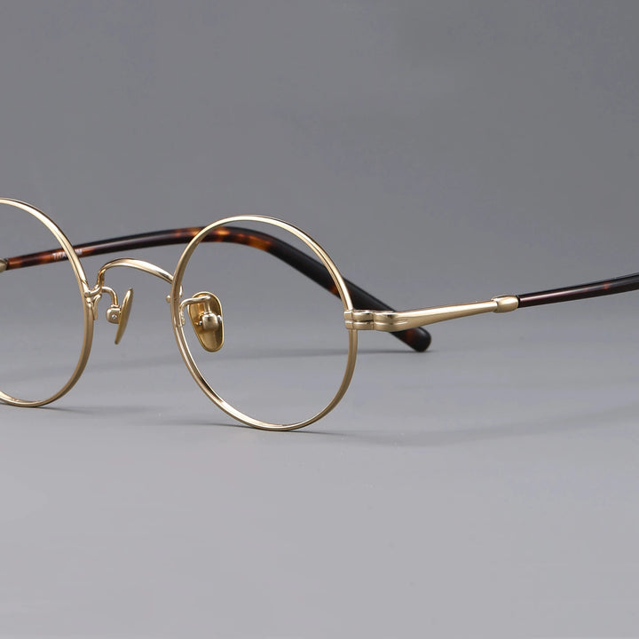 Blackmask Unisex Full Rim Round Titanium Eyeglasses BM-M605