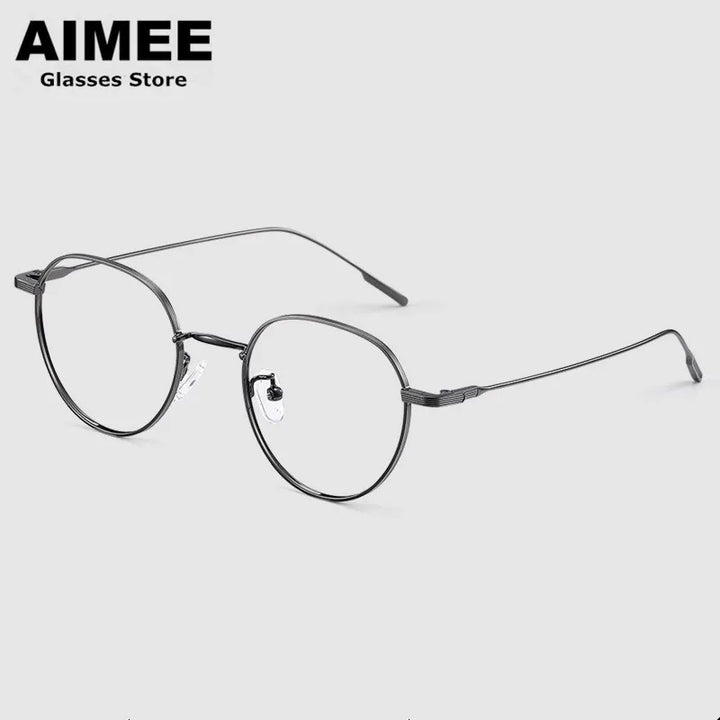 Aimee Women's Full Rim Round Titanium Eyeglasses 50138