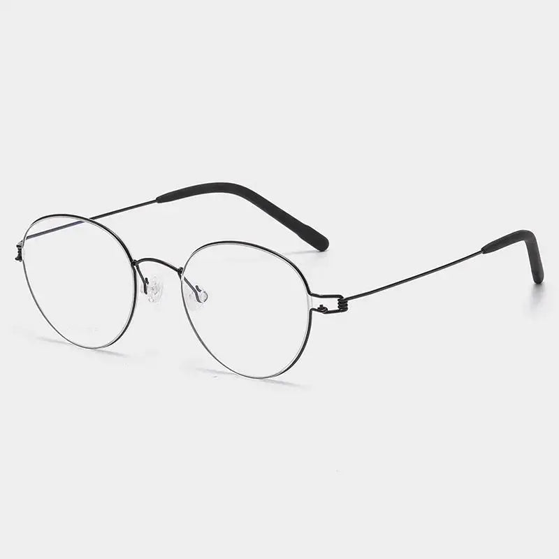 Bobbie 822000 Unisex 122mm Titanium Full Rim Oval Frames FuzWeb