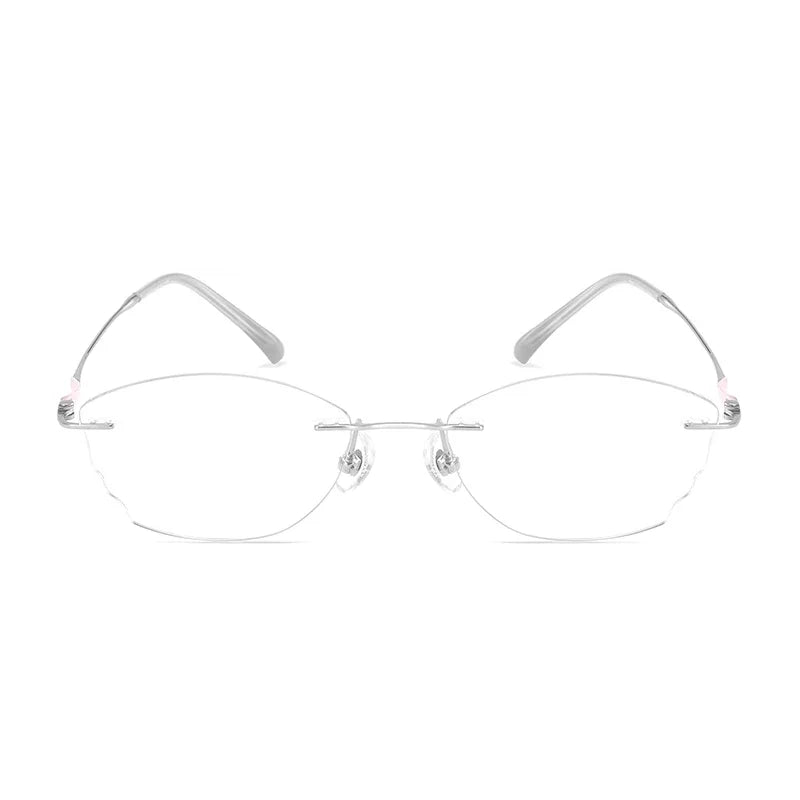 Bclear Women Rimless Butterfly Titanium Eyeglasses MY-6052