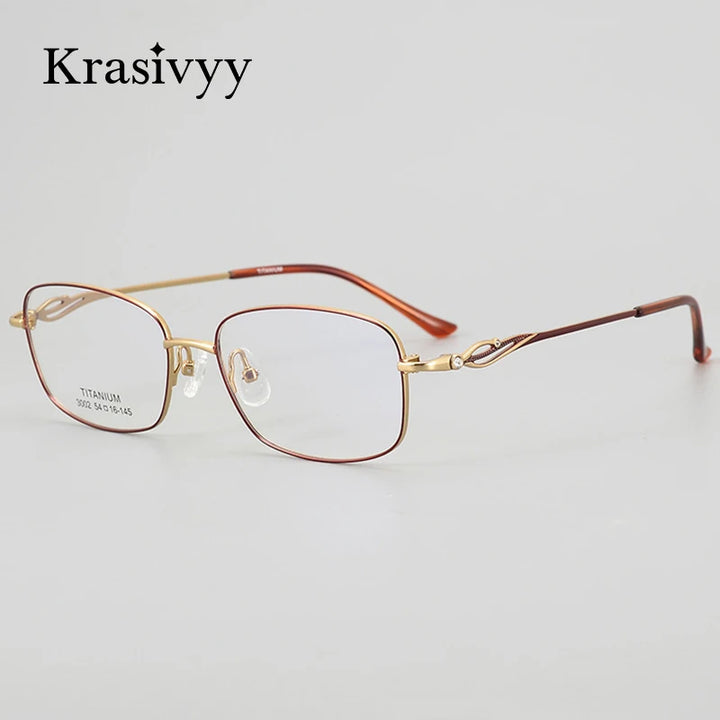 Krasivyy Woman's Full Rim Square Titanium Eyeglasses 443002 Full Rim Krasivyy   