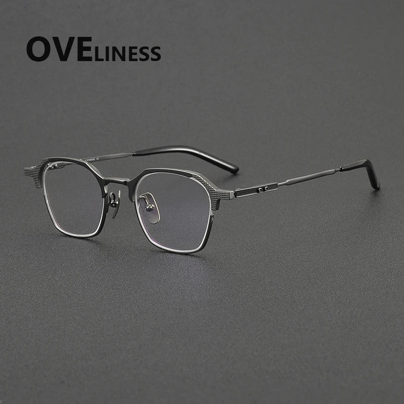 Oveliness Unisex Full Rim Round Titanium Acetate Eyeglasses 32204