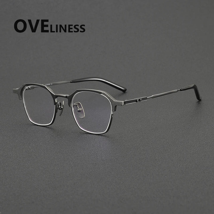 Oveliness Unisex Full Rim Round Titanium Acetate Eyeglasses 32204