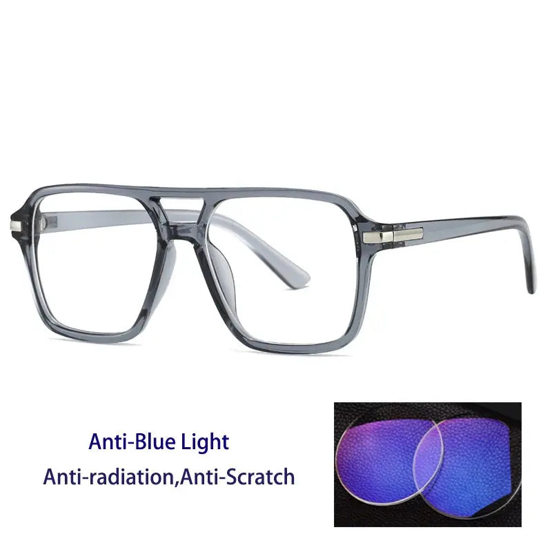 Kocolior 882200 Unisex Full Rim Square Double Bridge PC Frames FuzWeb
