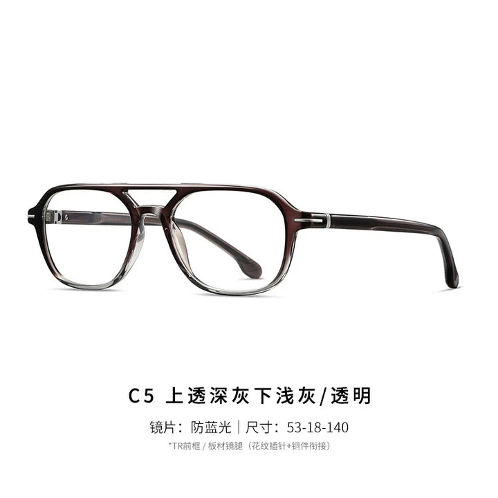 Reven Jate Unisex Full Rim Square Acetate Prescription Eyeglasses 32203 - view 7