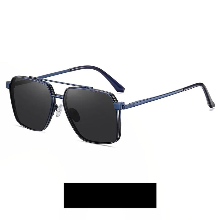 Momoja Women's Full Rim Polygon Double Bridge Titanium Eyeglasses Clip On Sunglasses 91702