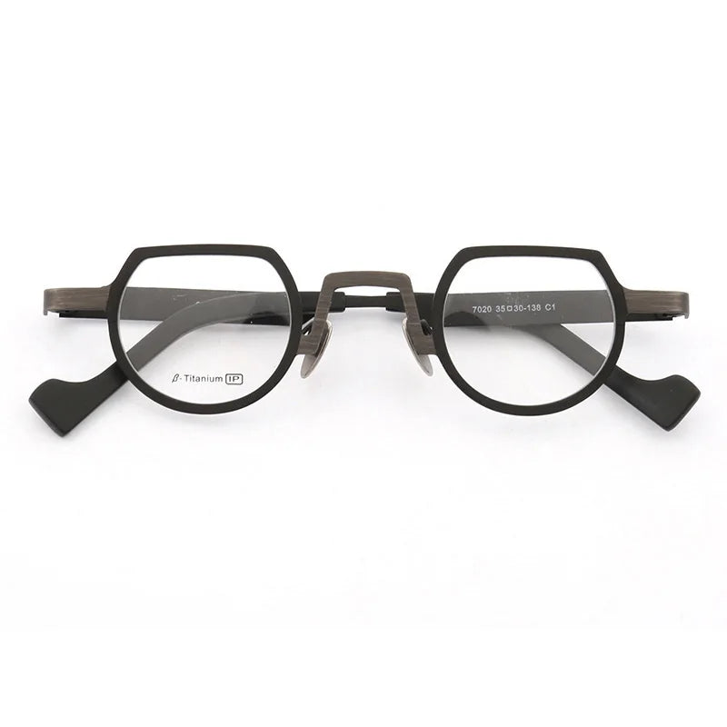 Muzz ST7020 men's rectangle pure titanium prescription eyeglasses — view 3