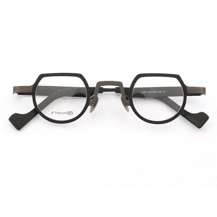 Muzz ST7020 men's rectangle pure titanium prescription eyeglasses — view 3