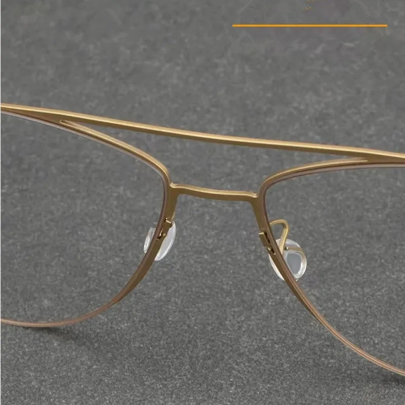 Aimee Unisex Full Rim Oval Double Bridge Titanium Eyeglasses 5507 Full Rim Aimee   