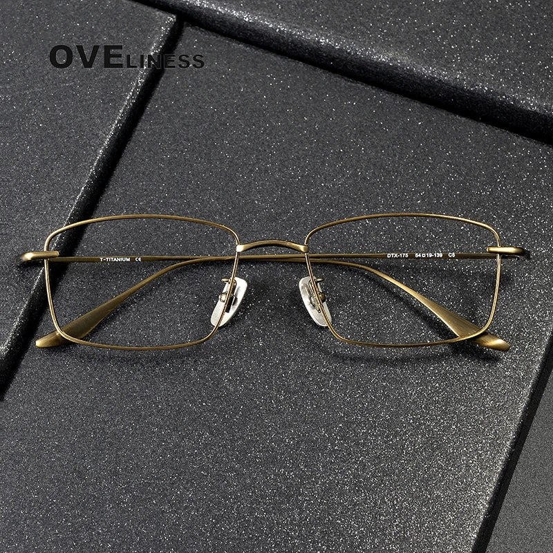 Oveliness Unisex Full Rim Square Titanium Eyeglasses 3175 Full Rim Oveliness   