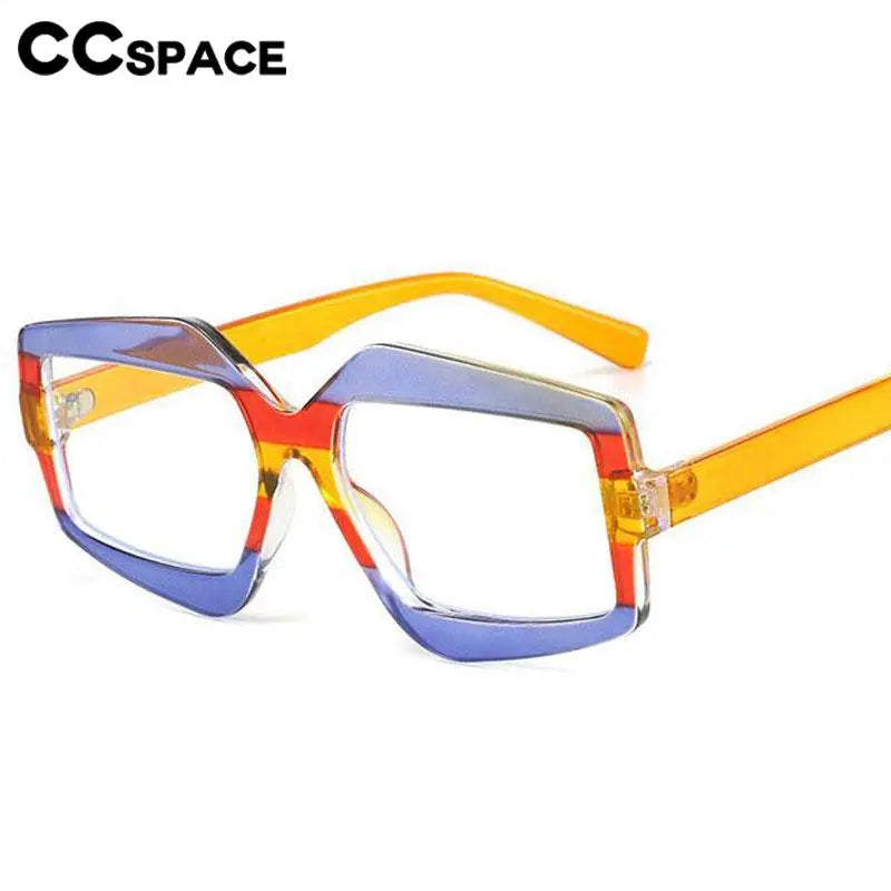 CCspace Unisex Full Rim Square Plastic Eyeglasses Sunglasses 56825 Full Rim CCspace   
