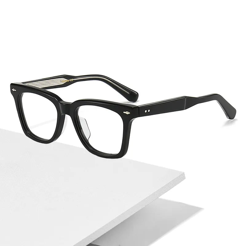 Black Mask Unisex Full Rim Square Acetate Eyeglasses 401952 Full Rim Black Mask   