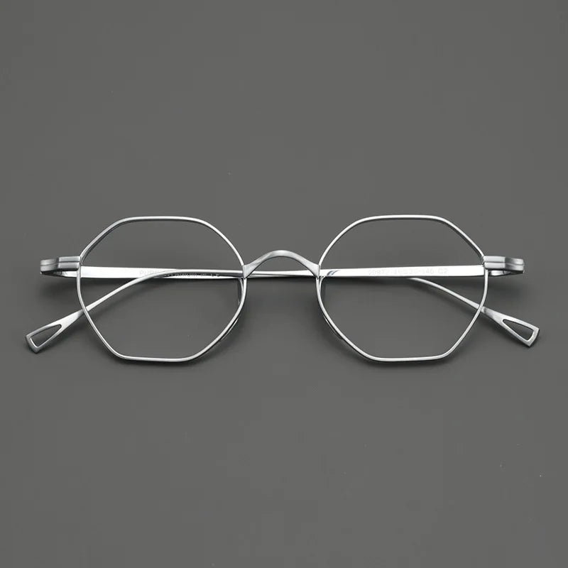 Yimaruili Women's Full Rim Polygon Round Titanium Eyeglasses 20872