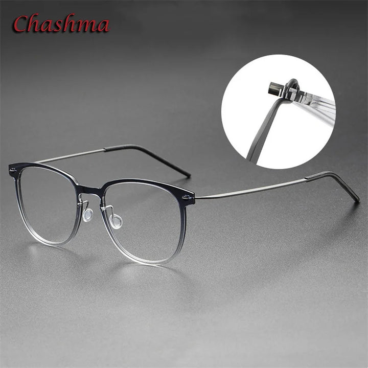 Chashma Ochki Unisex Full Rim Square Nylon Titanium Eyeglasses 6549 Full Rim Chashma Ochki   