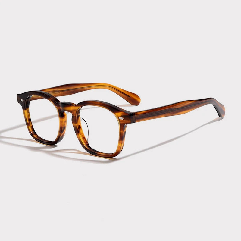 Gatenac Unisex Full Rim Square Oval Acetate Eyeglasses Gxyj1516 Full Rim Gatenac Tortoiseshell  