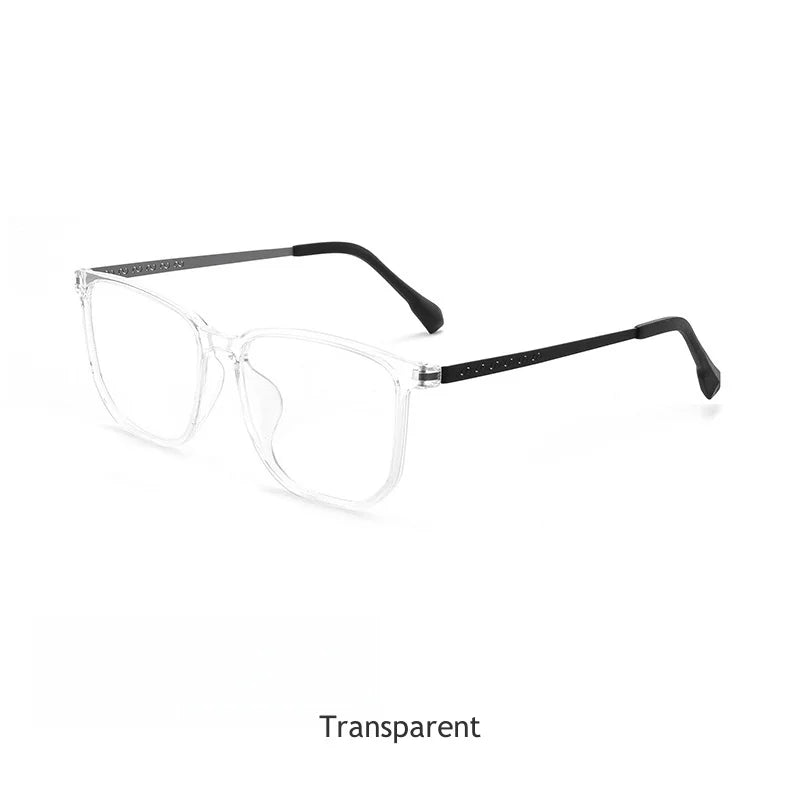 KatKani Men's Full Rim Square Tr 90 β Titanium Eyeglasses 91210 Full Rim KatKani Eyeglasses Transparent CHINA 