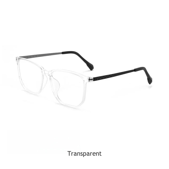 KatKani Men's Full Rim Square Tr 90 β Titanium Eyeglasses 91210 Full Rim KatKani Eyeglasses Transparent CHINA 