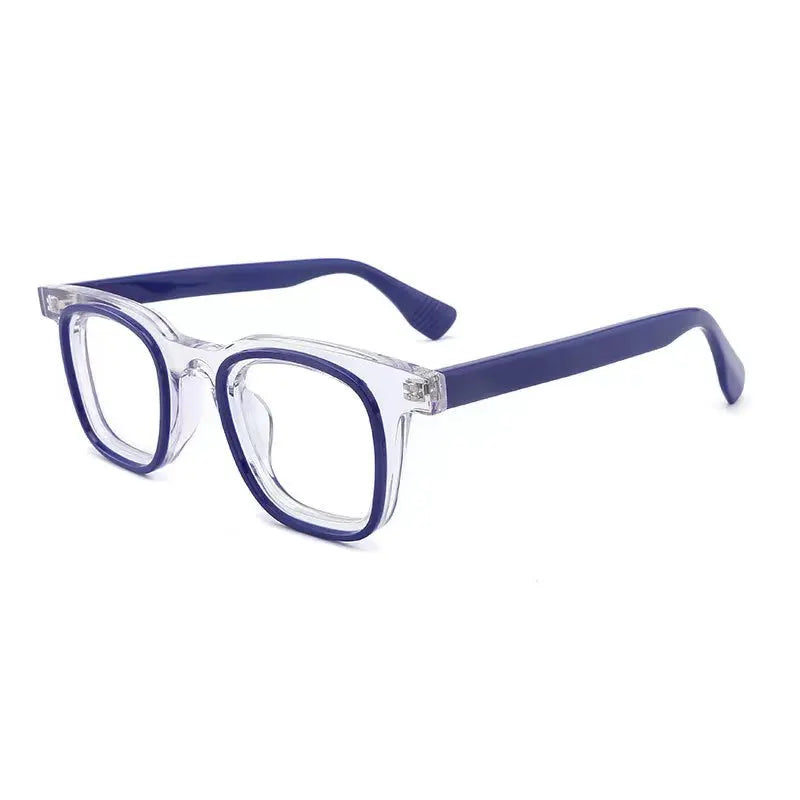 Hewei Unisex Full Rim Square Thick Acetate Eyeglasses 2296 Full Rim Hewei blue  