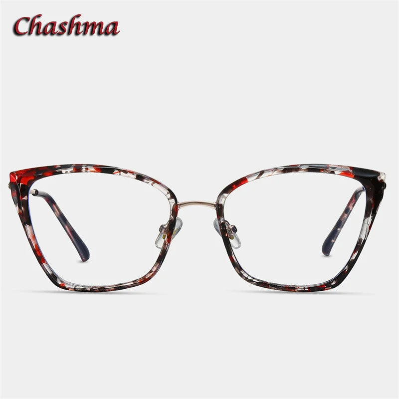 Chashma Ochki Women's Full Rim Square Cat Eye Tr 90 Eyeglasses 87257 Full Rim Chashma Ochki   