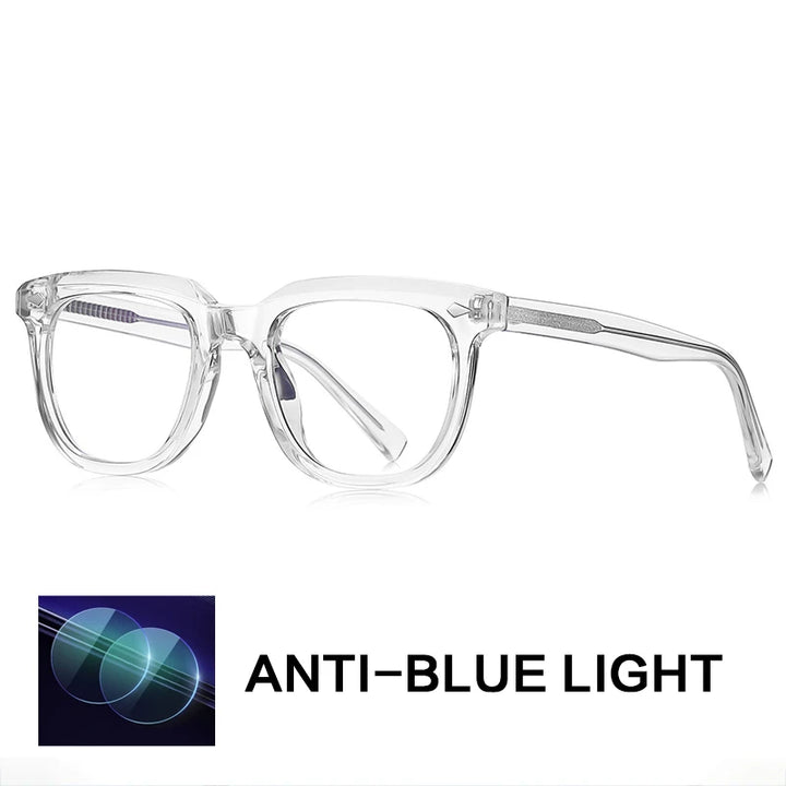 Gatenac Unisex Full Rim Square Tr 90 Titanium Reading Glasses Gxyj2121