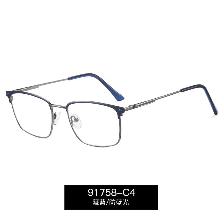 Reven Jate Unisex Full Rim Square Tr 90 Alloy Eyeglasses 391758